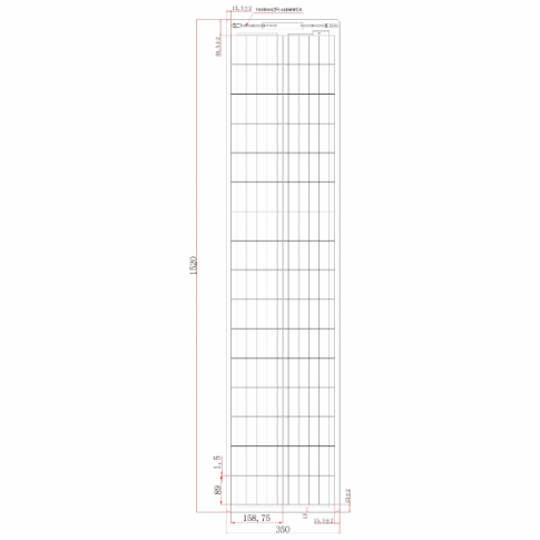 100W Ultra Narrow Semi Flexible Solar Panel 1520 X 350Mm – Product Image