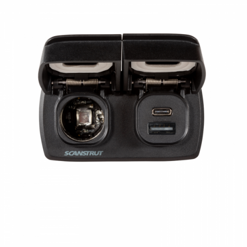 Scanstrut Flip Pro Duo USB-A, USB-C and 12V power socket