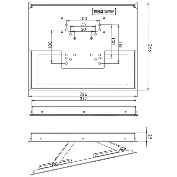 Lippert height adjustable LCD TV bracket