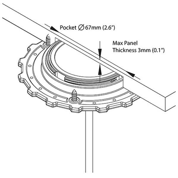 Scanstrut Rokk Waterproof Wireless Charger Hidden 12V 24V – Product Image