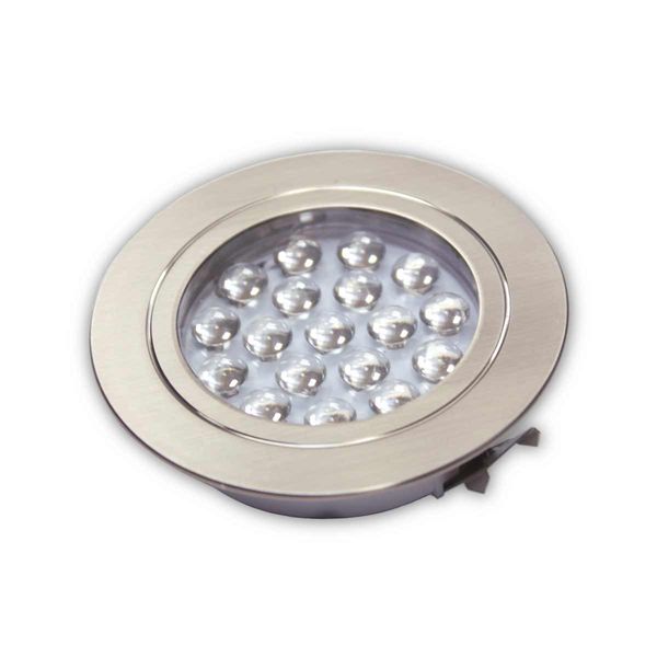 Touch operated 68mm flush LED 12V spotlight warm white – Product Image