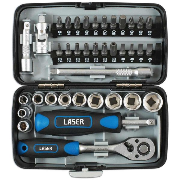 Laser Tools Socket And Bit Set 1 4 Drive 38 Piece – Product Image