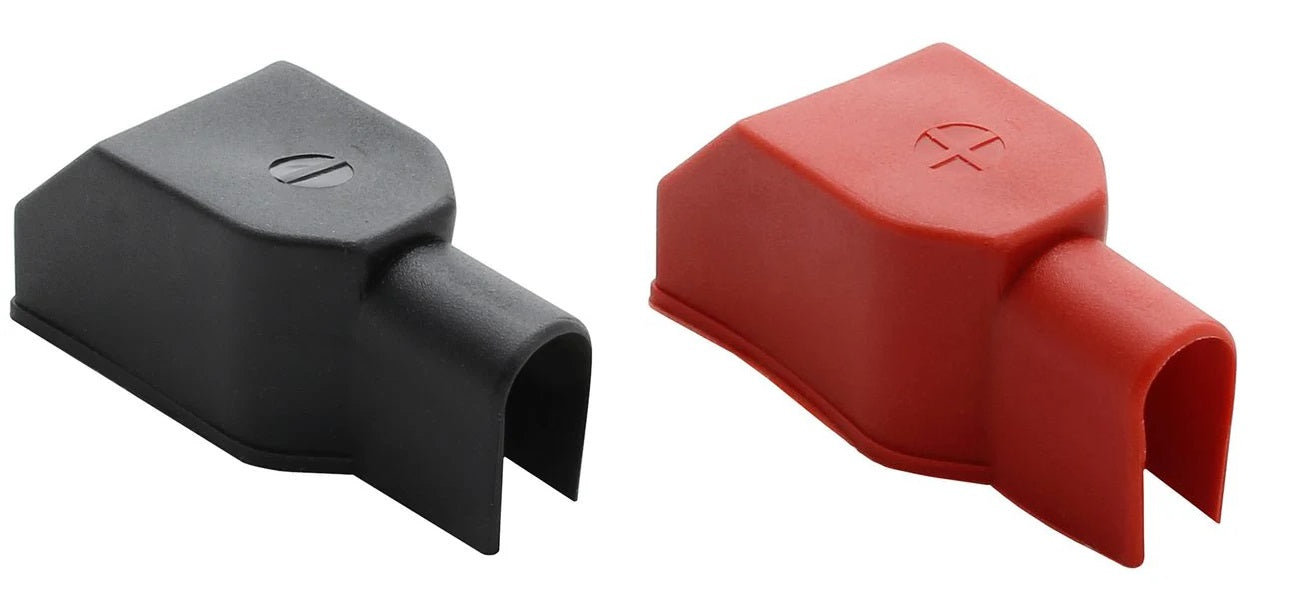 Pair of battery terminal covers red & black