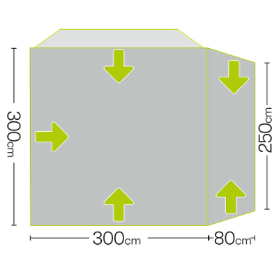 Eagle Poled Drive Away Awning Fits T5 T6 – Product Image