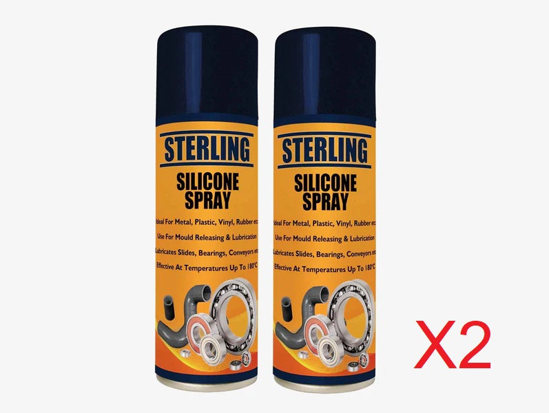 2x Silicone spray aerosol can (400ml + 400ml)