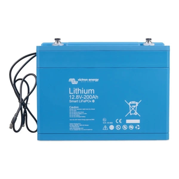 12v Victron Energy lithium iron phosphate (LiFePO₄) leisure battery 200Ah Smart with Bluetooth