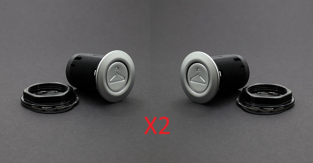 Coat hook - push button pop out coat hanger (Pack of 2)