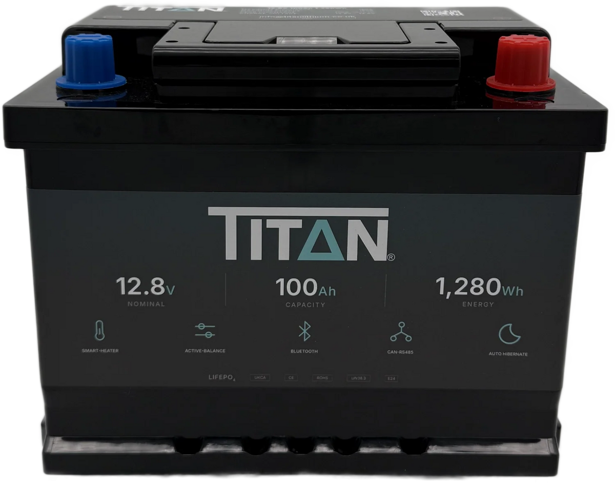 Titan 12v lithium iron phosphate (LiFePO₄) leisure battery 100Ah