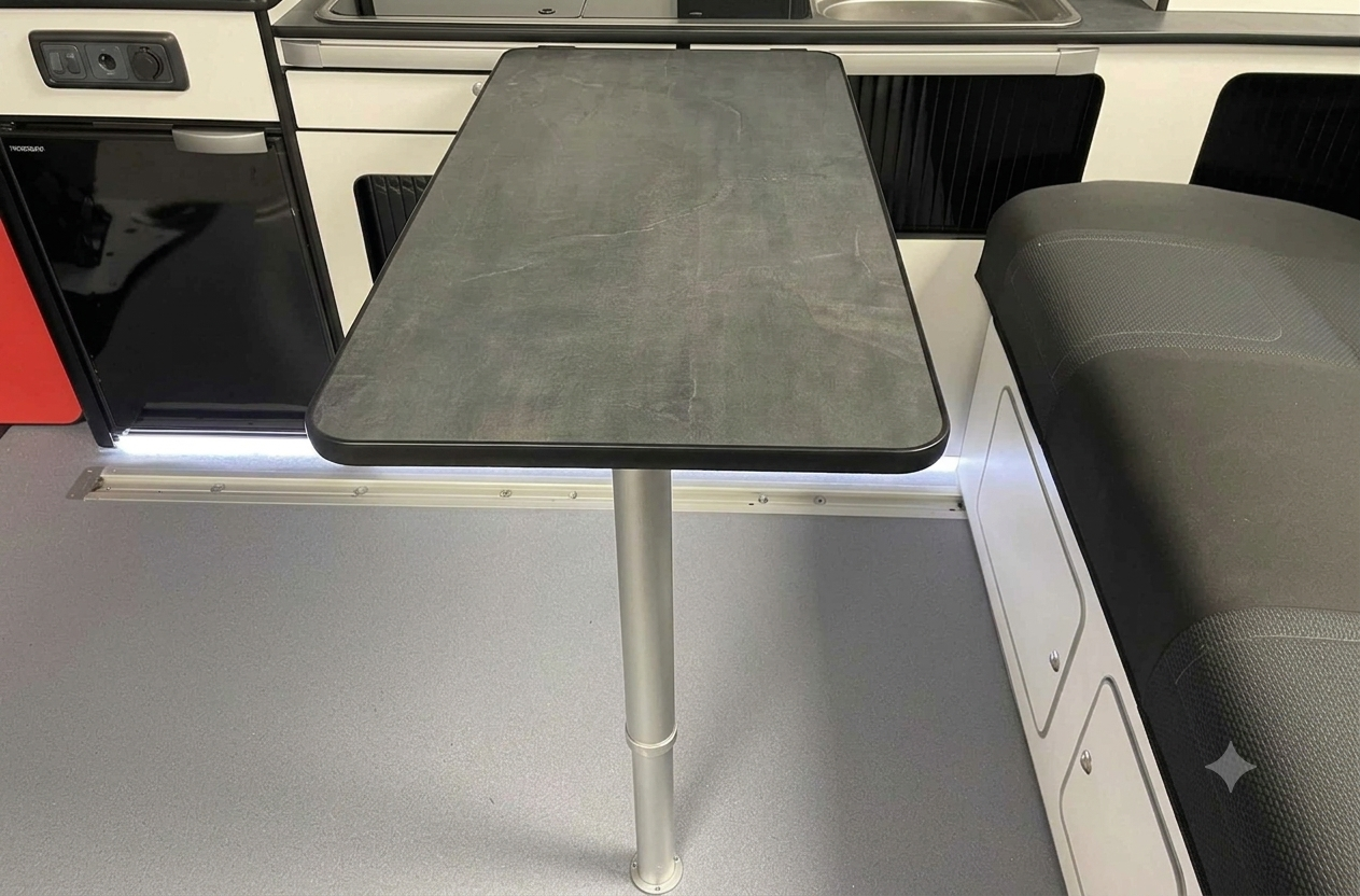 Table top 800x400mm kit with leg and rail