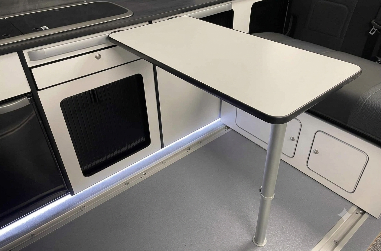 Table top 800x400mm kit with leg and rail