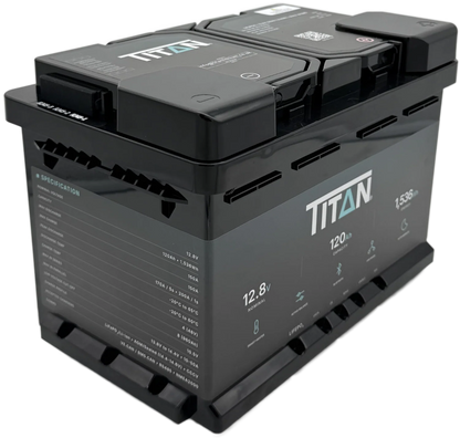 Titan 12v lithium iron phosphate (LiFePO₄) leisure battery 120Ah