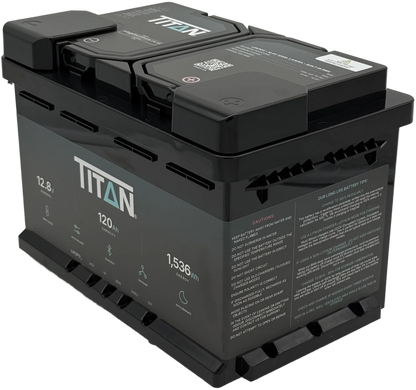 Titan 12v lithium iron phosphate (LiFePO₄) leisure battery 120Ah