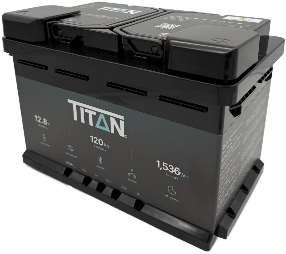 Titan 12v lithium iron phosphate (LiFePO₄) leisure battery 120Ah