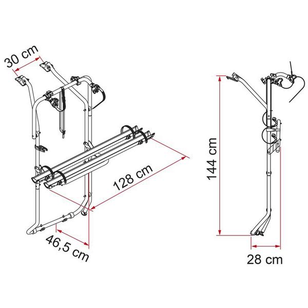 Fiamma Carry Bike VW T5/T6 Silver for barndoors