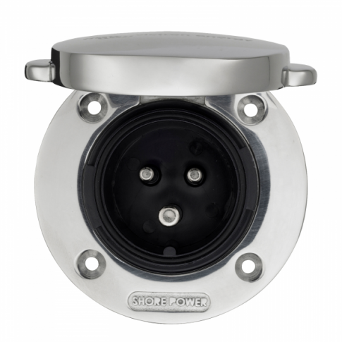 Victron Energy 230v EHU shore power inlet stainless with cover 16A