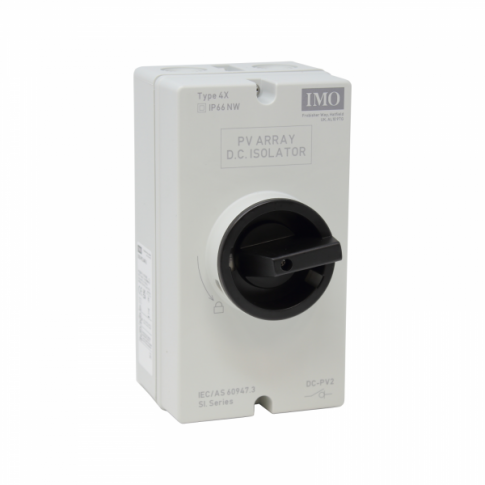 Solar panel 25A DC isolation switch enclosure