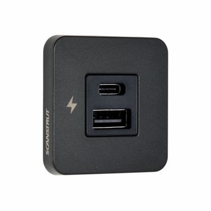 Scanstrut USB-A and USB-C charging socket (Black)