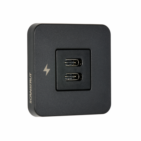 Scanstrut dual USB-C charging socket (Black)