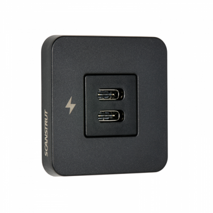 Scanstrut dual USB-C charging socket (Black)