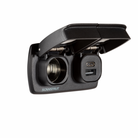 Scanstrut Flip Pro Duo USB-A, USB-C and 12V power socket