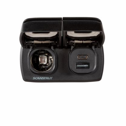 Scanstrut Flip Pro Duo USB-A, USB-C and 12V power socket
