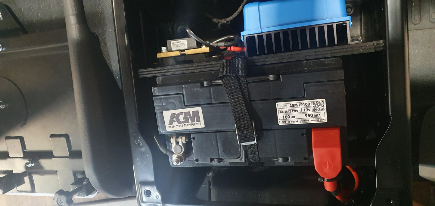 12v Power Plus AGM leisure battery 100Ah (fits under T5/T6 driver seat)