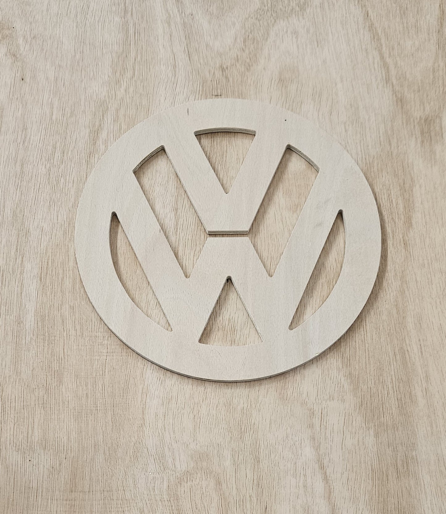 350mm round VW logo, 9mm plywood perfect for carpeting