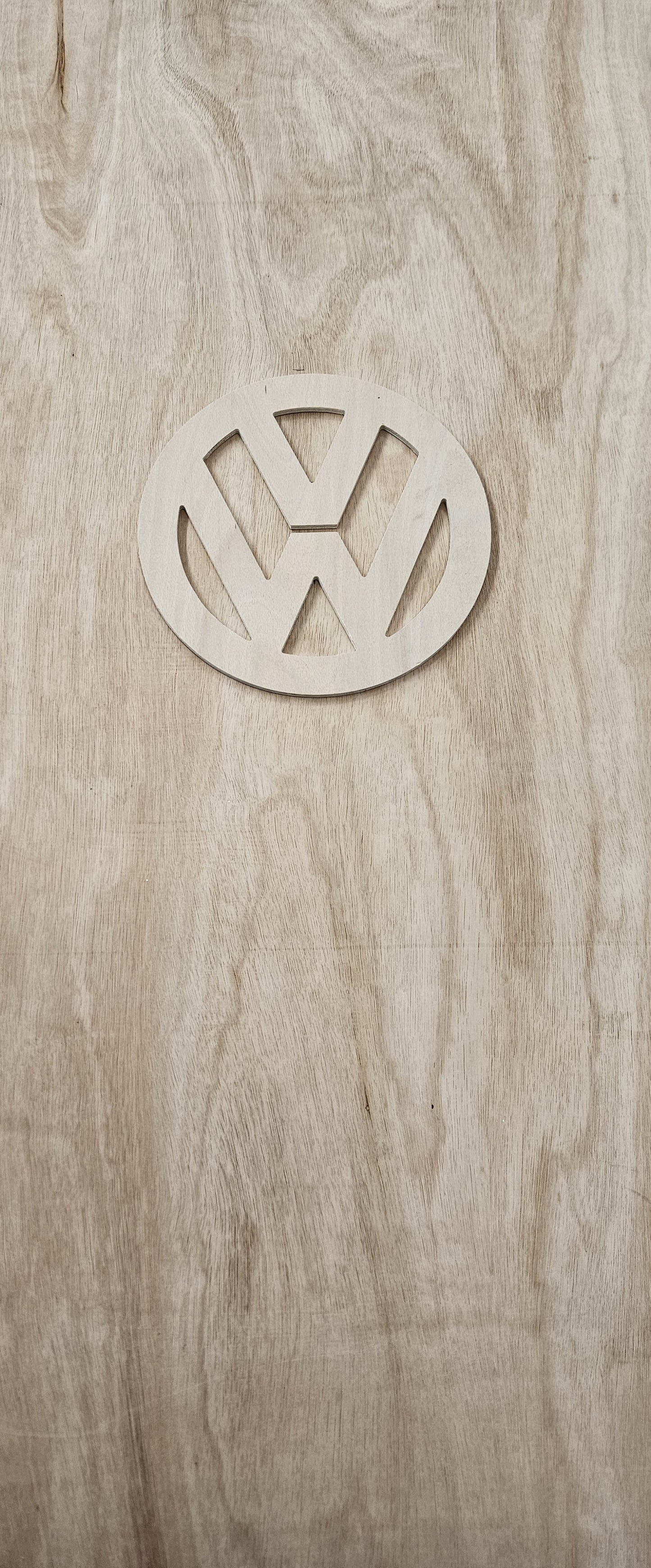 350mm round VW logo, 9mm plywood perfect for carpeting