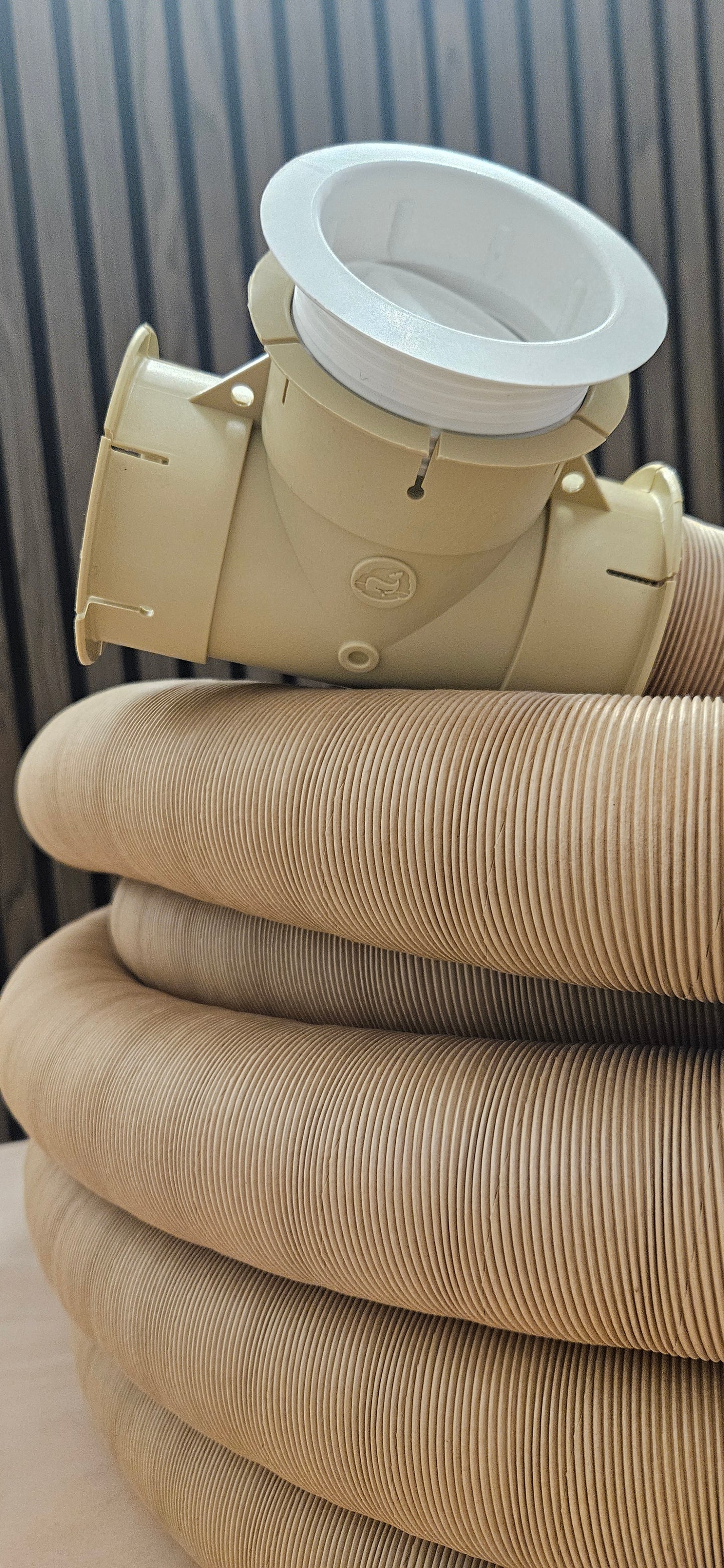 Whale heater duct fitting 65mm directional vent with adaptor (black or white)