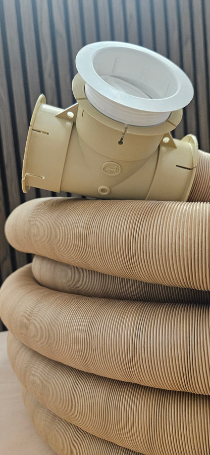 Whale heater duct fitting 65mm directional vent with adaptor (black or white)