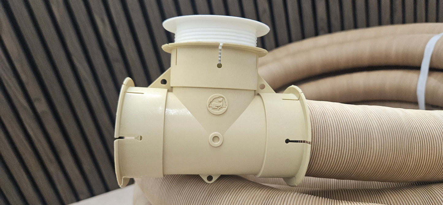 Whale heater duct fitting 65mm directional vent with adaptor (black or white)