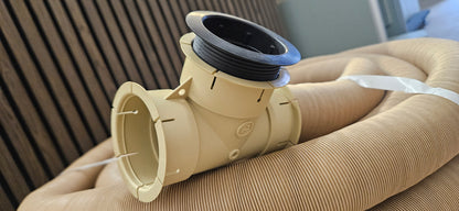 Whale heater duct fitting 65mm directional vent with adaptor (black or white)