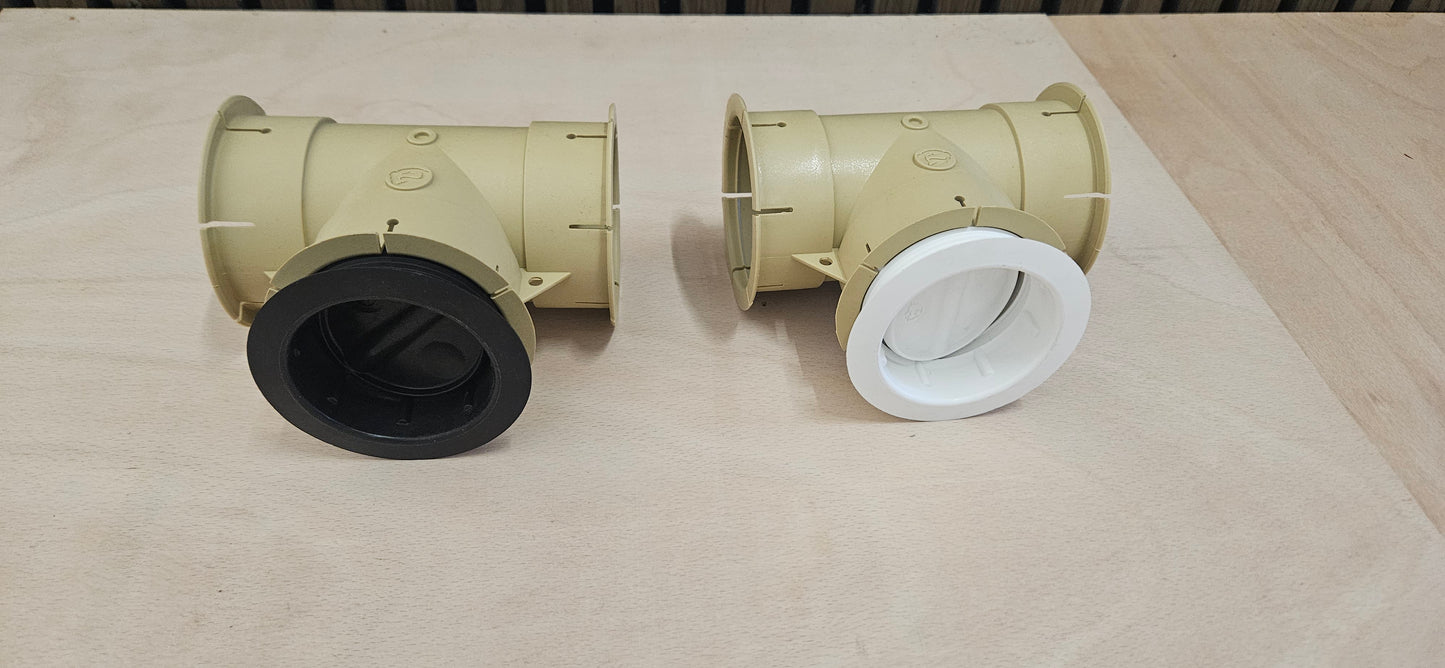 Whale heater duct fitting 65mm directional vent with adaptor (black or white)