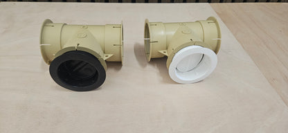 Whale heater duct fitting 65mm directional vent with adaptor (black or white)