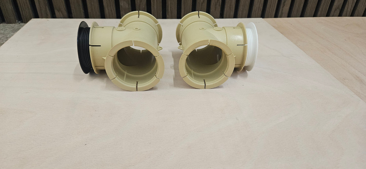 Whale heater duct fitting 65mm directional vent with adaptor (black or white)