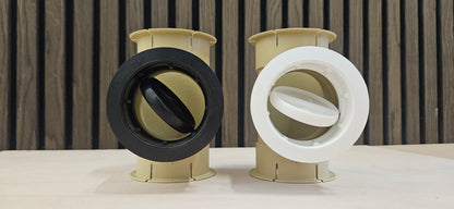 Whale heater duct fitting 65mm directional vent with adaptor (black or white)