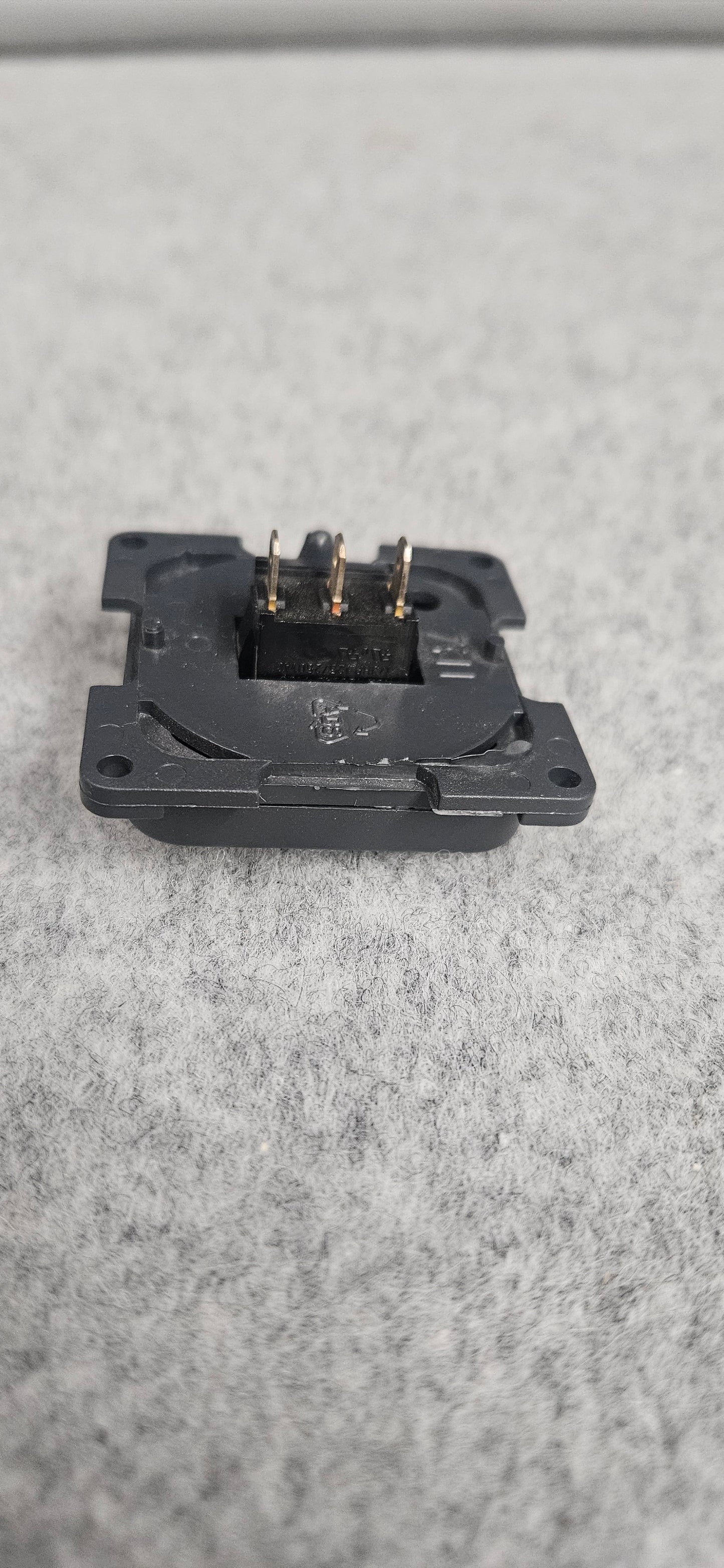 CBE dark grey single toggle switch, printed Master switch