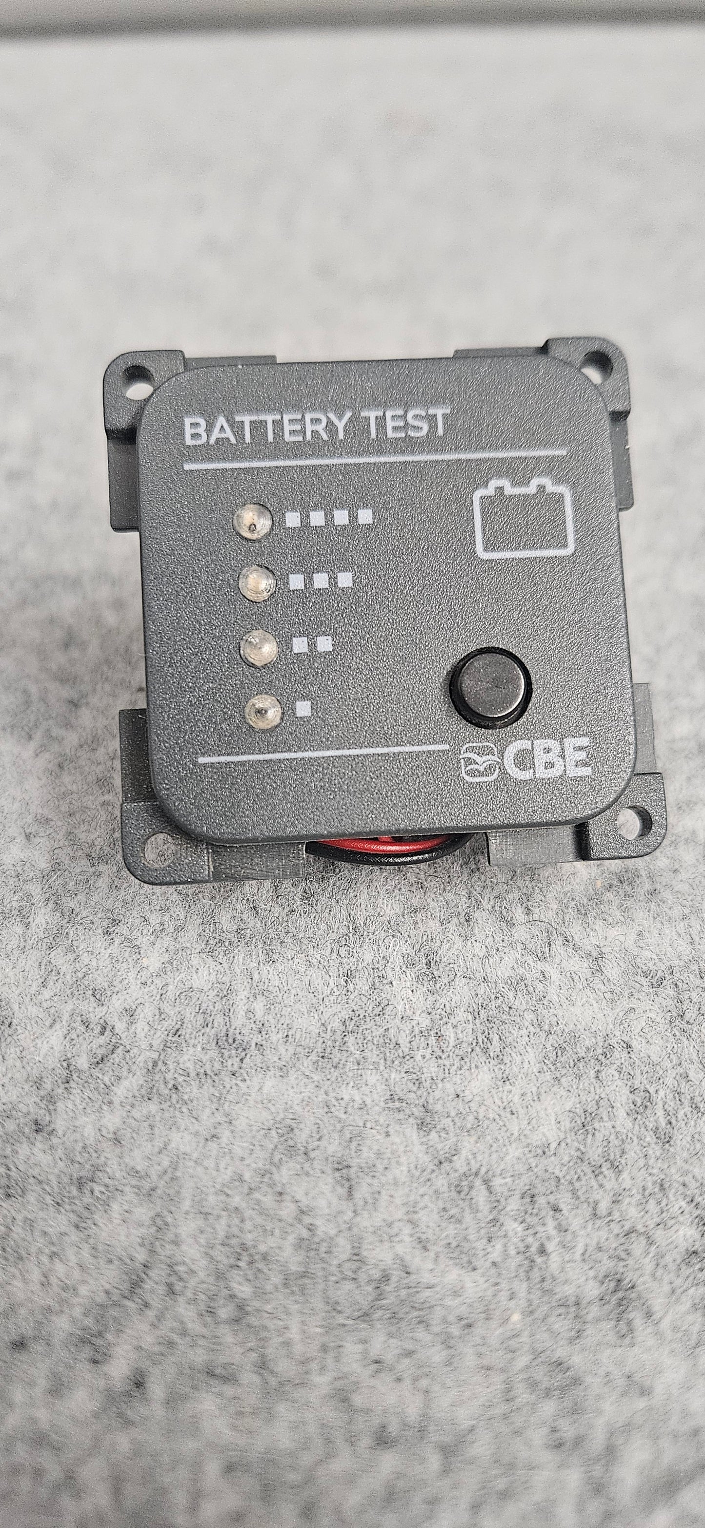CBE dark grey battery test meter gauge