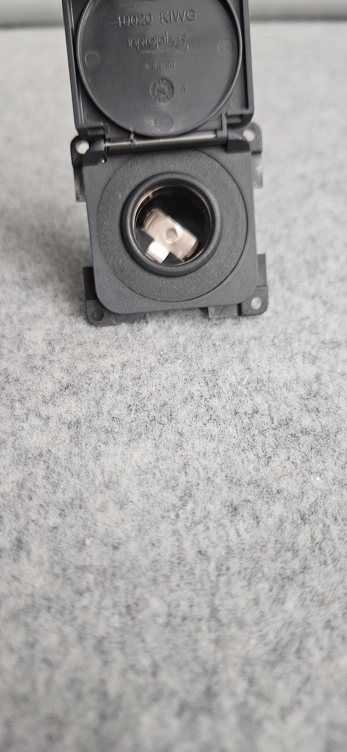 CBE dark grey 12 volt socket with cover