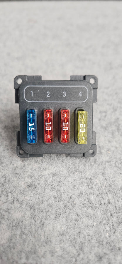CBE dark grey 4 place fuse holder