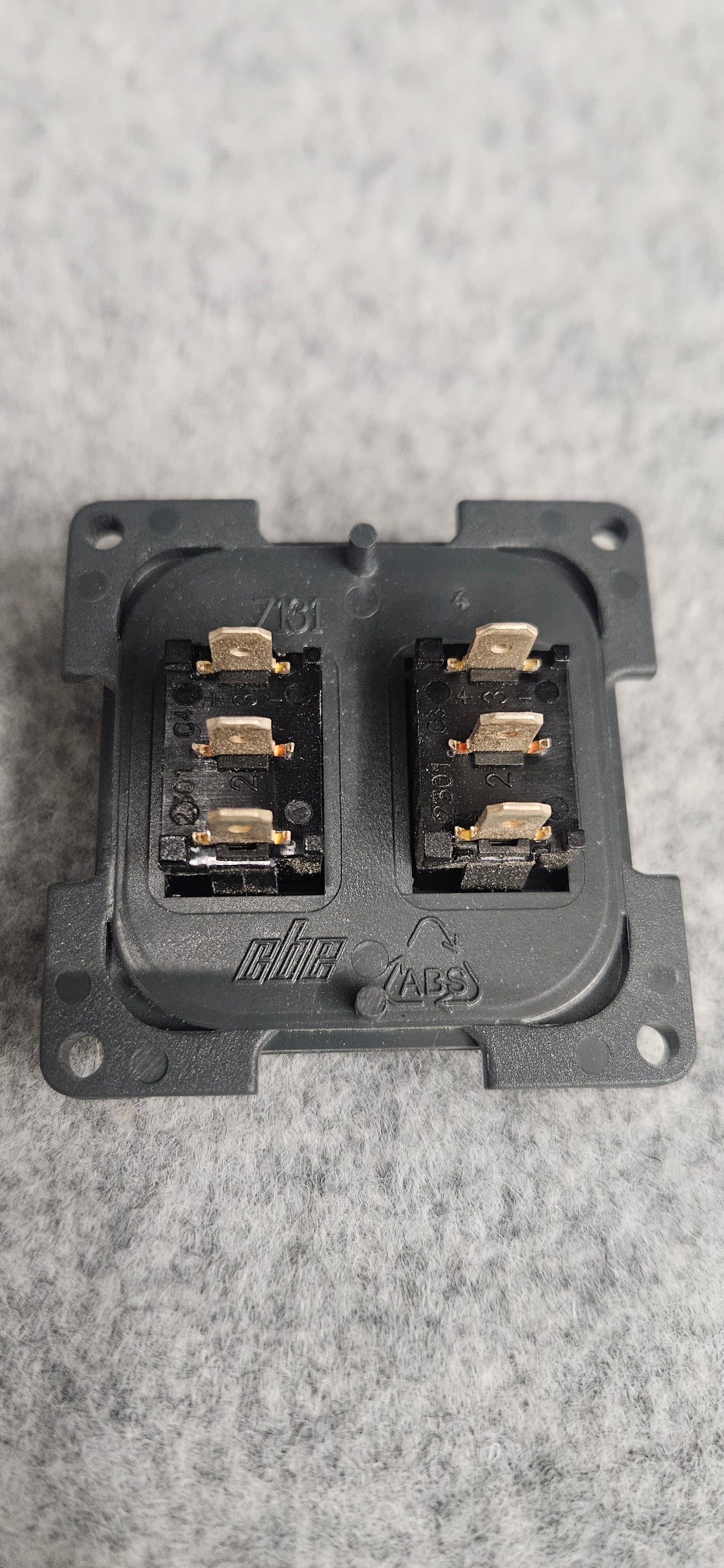 CBE dark grey double toggle switch