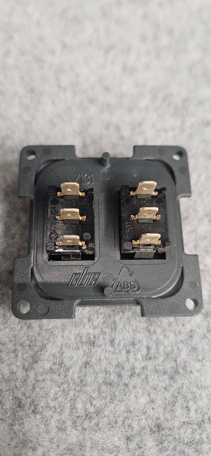 CBE dark grey double toggle switch