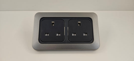 CBE C-Line double. 230V socket kit (silver or black)