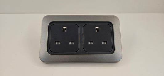 CBE double 230V socket kit (silver or black)