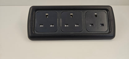 CBE triple 230V socket kit (silver or black)