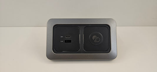 CBE C-Line double. Dimmer switch + USB A & C socket kit (silver or black)