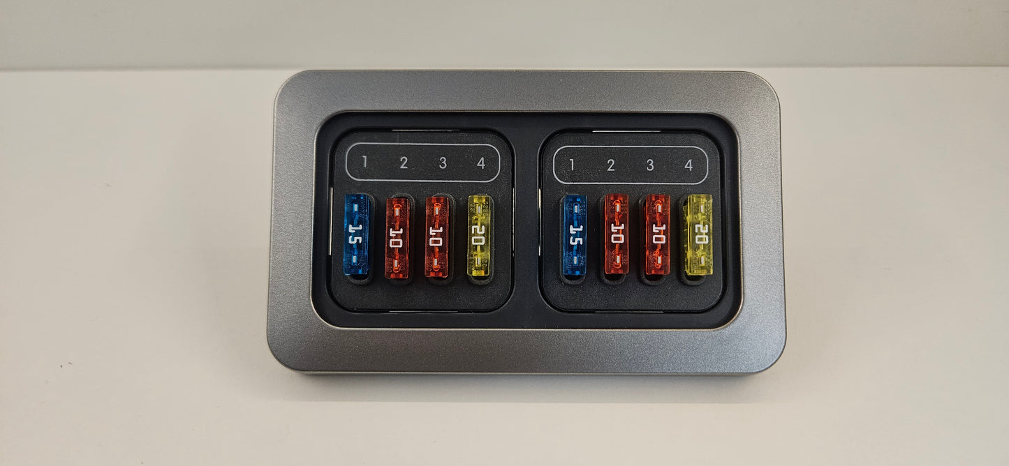 CBE 8 way fuse panel kit (silver or black)