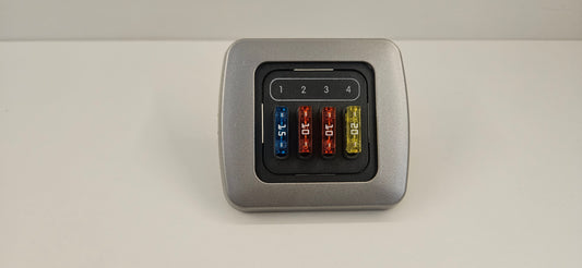 CBE C-Line single. 4 way fuse panel kit (silver or black)