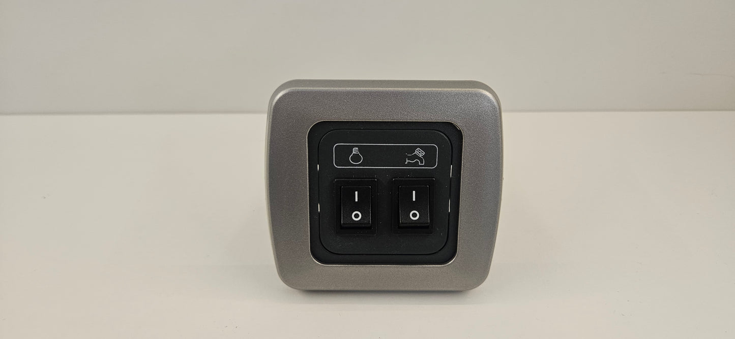 CBE single light & water pump switch kit (silver or black)