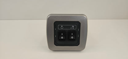 CBE single light & water pump switch kit (silver or black)